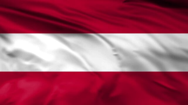 austria national flag waving animation background, national flag of austria waving in wind 4k loopable.