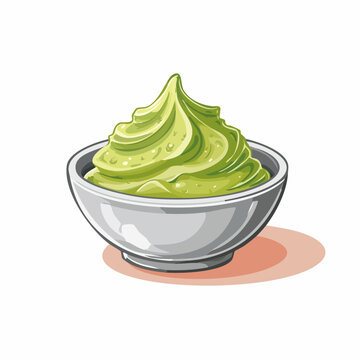 Green Creamy Dip in Bowl