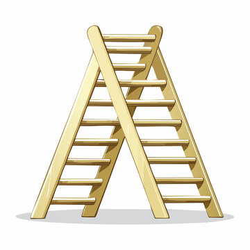 Wooden A-Frame Ladder