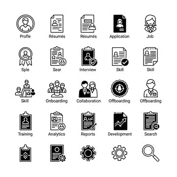 Business icons for office work.