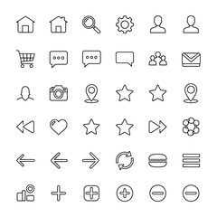 Fototapeta premium Collection of web and mobile application icons.