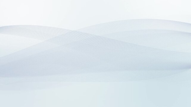 clean white wave pattern. A looping video featuring refined linear waves and the ocean with simple movement. Suitable background for healthcare, medical, and business.（152）