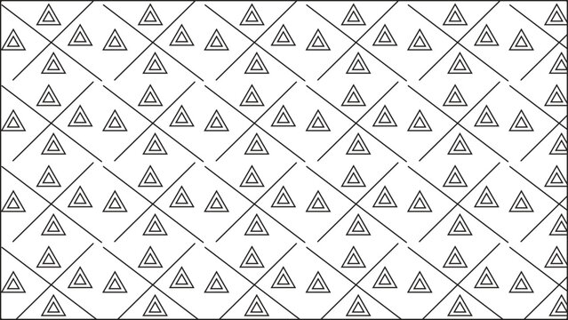 Abstract triangular tessellation pattern illustration, modern vector design with concentric symmetry and geometric repetition