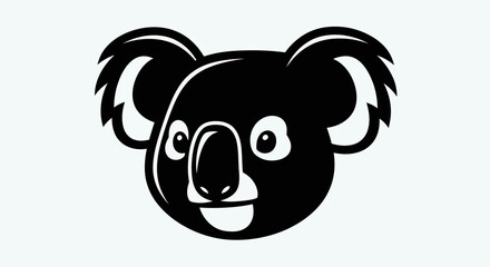 Stylized koala bear head illustration © amri