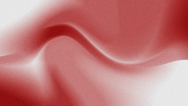 Abstract Red Flowing Background With Smooth Curves, Grain Texture and Modern Minimalist Design

