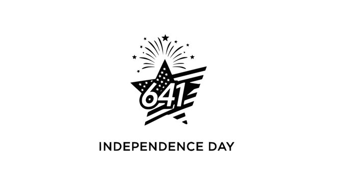 Independence Day USA Star 641 Firework Logo Design