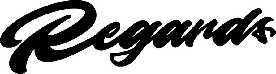 Collection of 'Regards' Handwritten Typography and Logo Styles for Sign-Offs, Greetings and Branding © Dicky