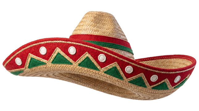 Traditional Mexican Sombrero Hat on transparent background PNG