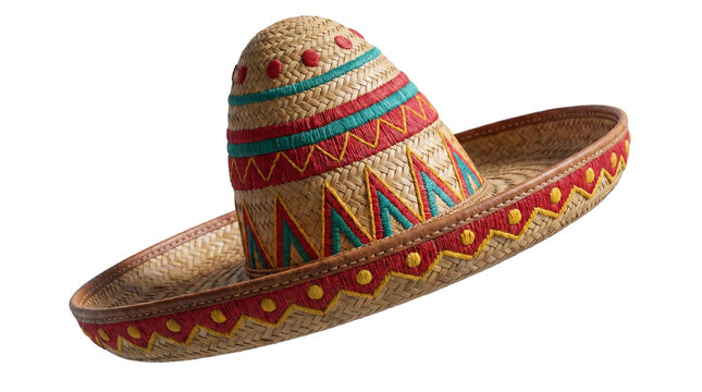 Traditional Mexican Sombrero Hat on transparent background PNG
