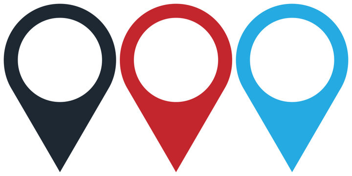 Seo friendly map pin icons set