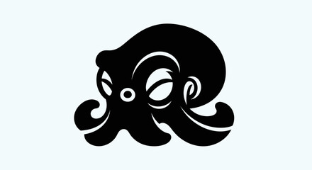 Stylized octopus illustration on white background © amri