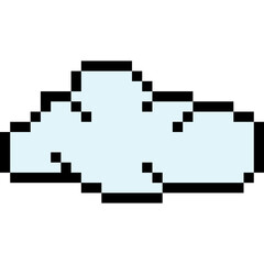 Fototapeta premium Pixelated Cloud Game Icon