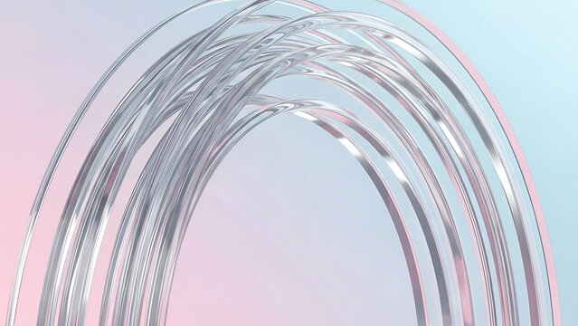 Clear plastic tube archway.