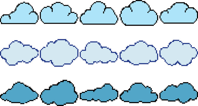 Pixelated Cloud Game Icon
