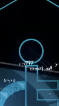 Vertical video: Pen nib appearing, drawing hex network, connecting STEM icons, visualizing concepts