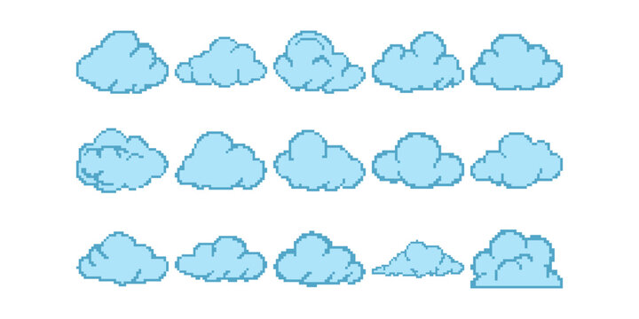 Pixelated Cloud Game Icon