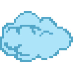 Fototapeta premium Pixelated Cloud Game Icon