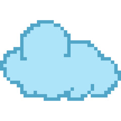 Fototapeta premium Pixelated Cloud Game Icon