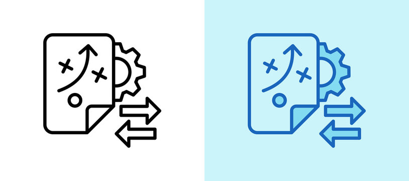 Scenario Planning lineblue icon