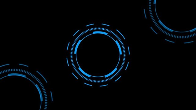 Futuristic HUD UI Circular Loading Interface Abstract Design