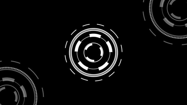 Futuristic HUD UI Circular Loading Interface Abstract Design