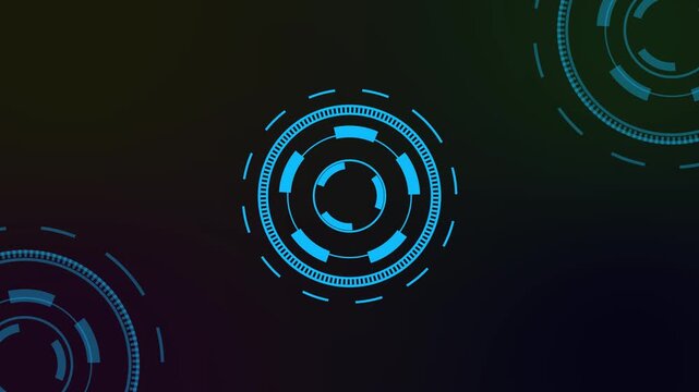 Futuristic HUD UI Circular Loading Interface Abstract Design