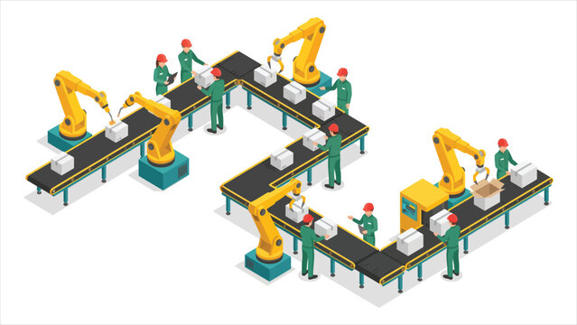 The Modern Factory Humans and Robots in Sync