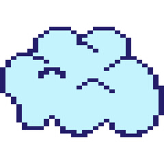 Obraz premium Pixelated Cloud Game Icon