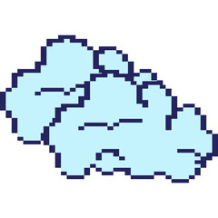Fototapeta premium Pixelated Cloud Game Icon