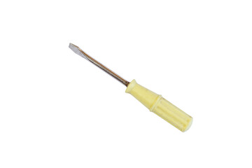 Fototapeta premium Small Screwdriver with Yellow Plastic Handle