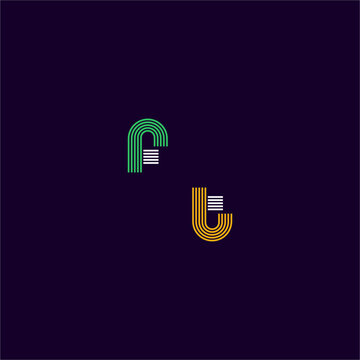 A minimalist geometric monogram featuring parallel line art forming letters F and T, ideal for telecommunications, data networking, and digital infrastructure firms seeking a professional, high-tech, 