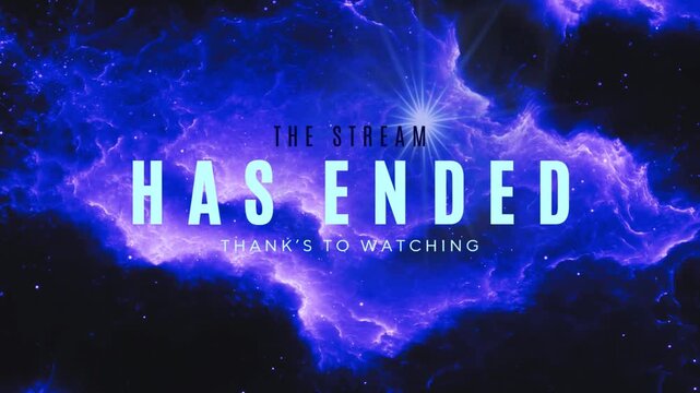 The end of the live stream with the theme of blue fire