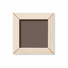 Fototapeta premium Simple wooden picture frame with dark center