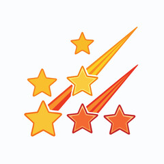 Obraz premium Cartoon Stars with Streaks