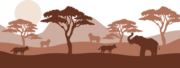 African Animals Silhouettes © Derek