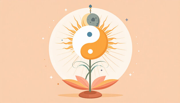 Spring Equinox Balance Vector