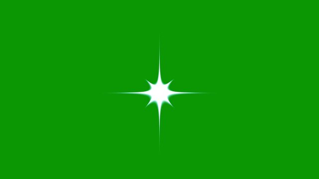 Blinking stars animation.Glowing shinning stars,doodles style stars blinking.4k glowing green screen background.white cartoon, flat, vector,twinkle stars at sky,