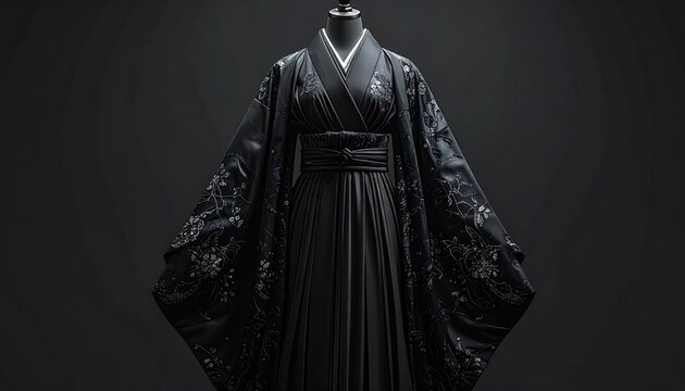 Dark Japanese Shinigami Style Costume on Mannequin