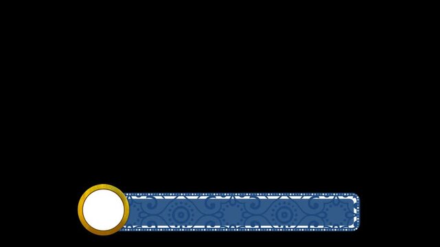 Elegant Blue Damask Lower Third with Golden Profile Frame