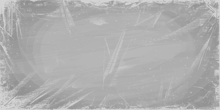 Grunge paper texture and background with black and white chalk creates a cold winter frost pattern on a frozen blue glass surface material