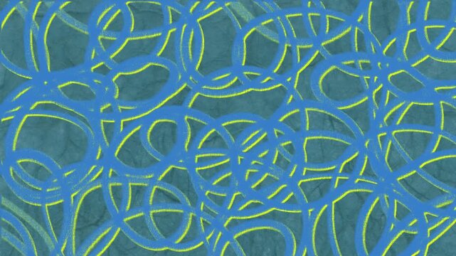 Hand Drawn Tangled Scribble Abstract Background Loop