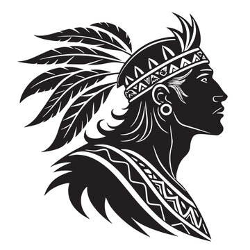 Black filipino mythology Silhouette Vector, High Quality Illustration on White Background