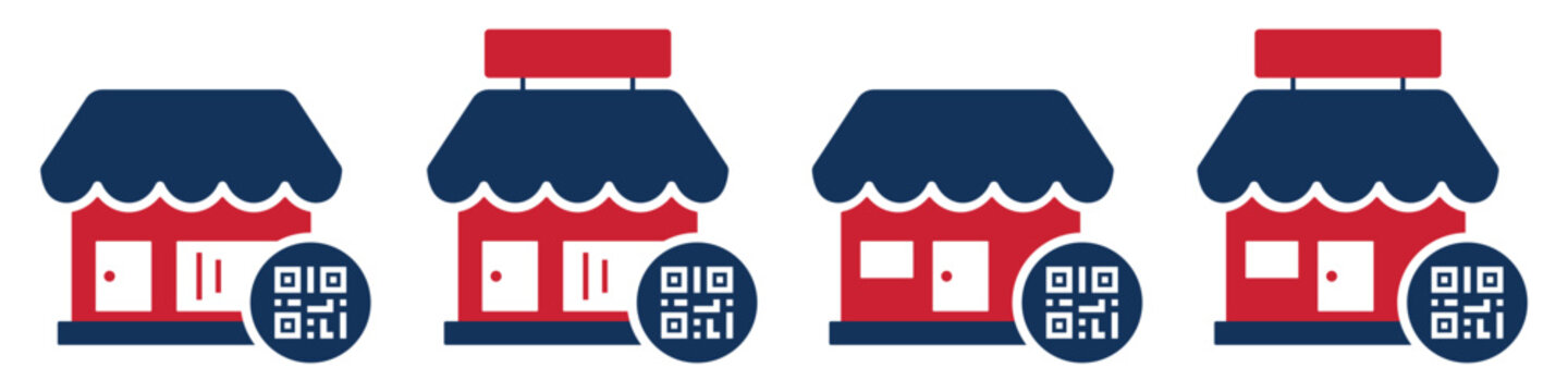 Store scan barcode icon illustration