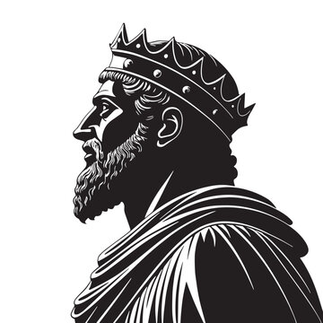 Black gilgamesh Silhouette Vector, High Quality Illustration on White Background