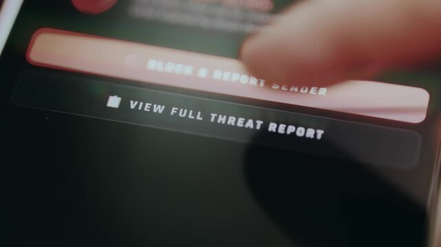 User taps the button labeled View Full Threat Report