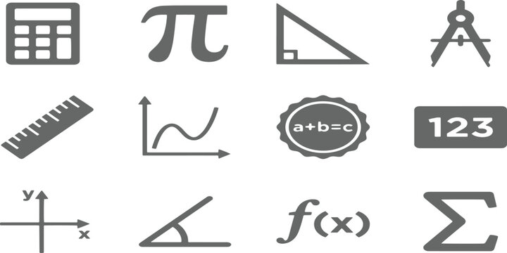 Mathematics Elements: A collection of mathematical elements, from basic calculators to complex formulas, offering an overview of numerical concepts and their applications.