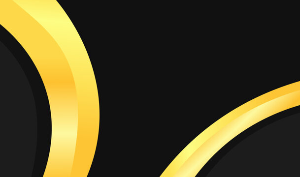 Abstract golden curves on a black background ideal for modern design projects, luxury branding, elegant backgrounds, and artistic concepts.