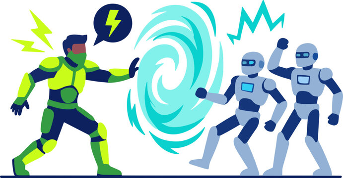 Multiplayer Online Battle Scene Illustration