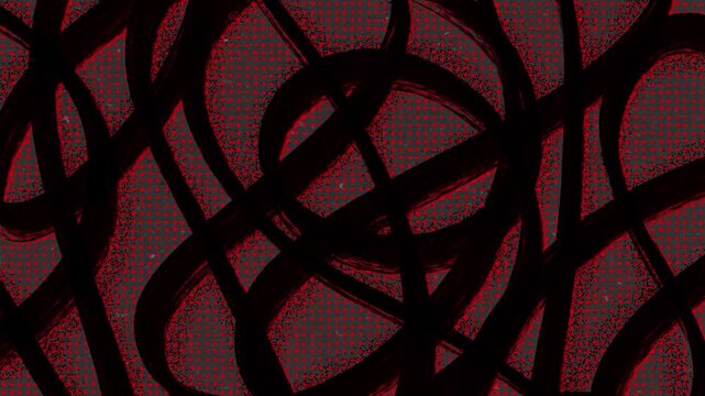 Hand Drawn Tangled Scribble Abstract Background Loop