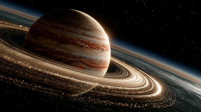 Jupiter planet earth in space.